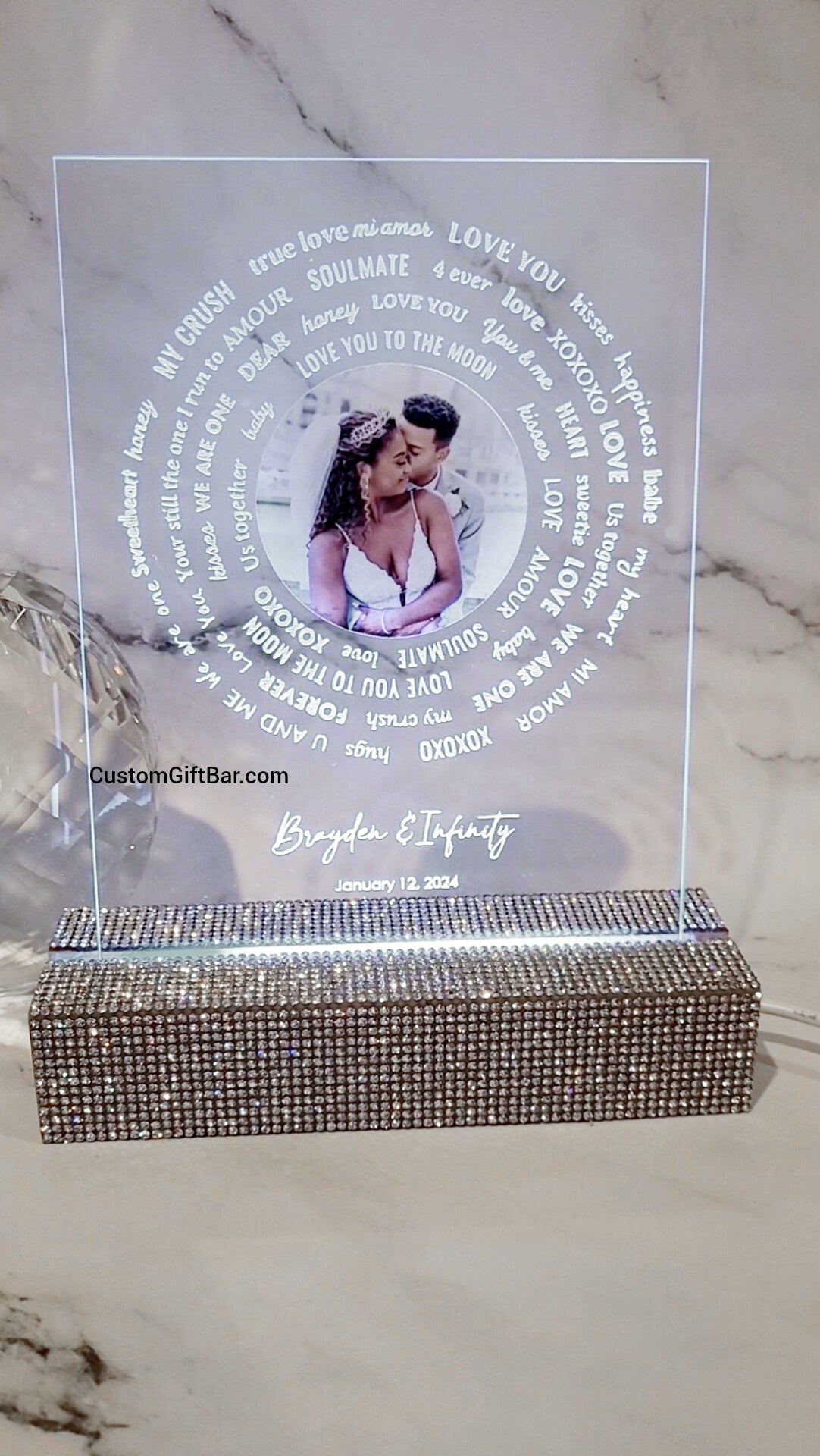 Love Affirmations Photo LED Plaque