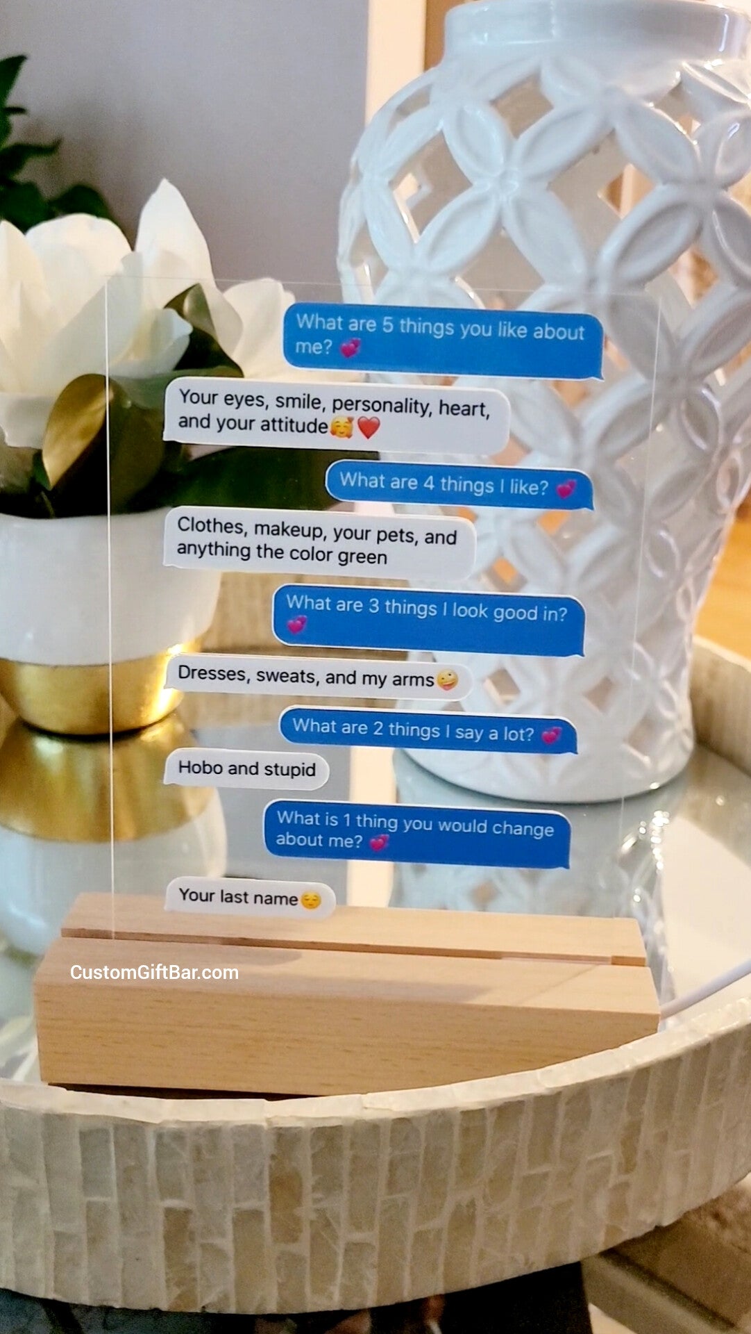 Custom Text Message LED plaque