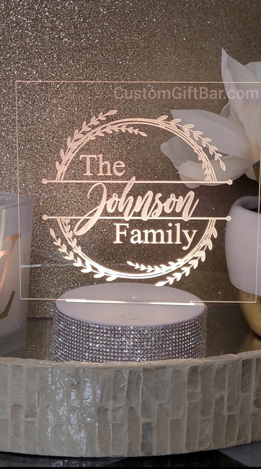 Personalized Family Name LED Light Sign