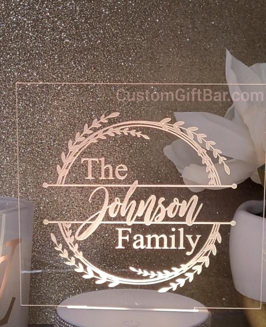 Personalized Family Name LED Light Sign