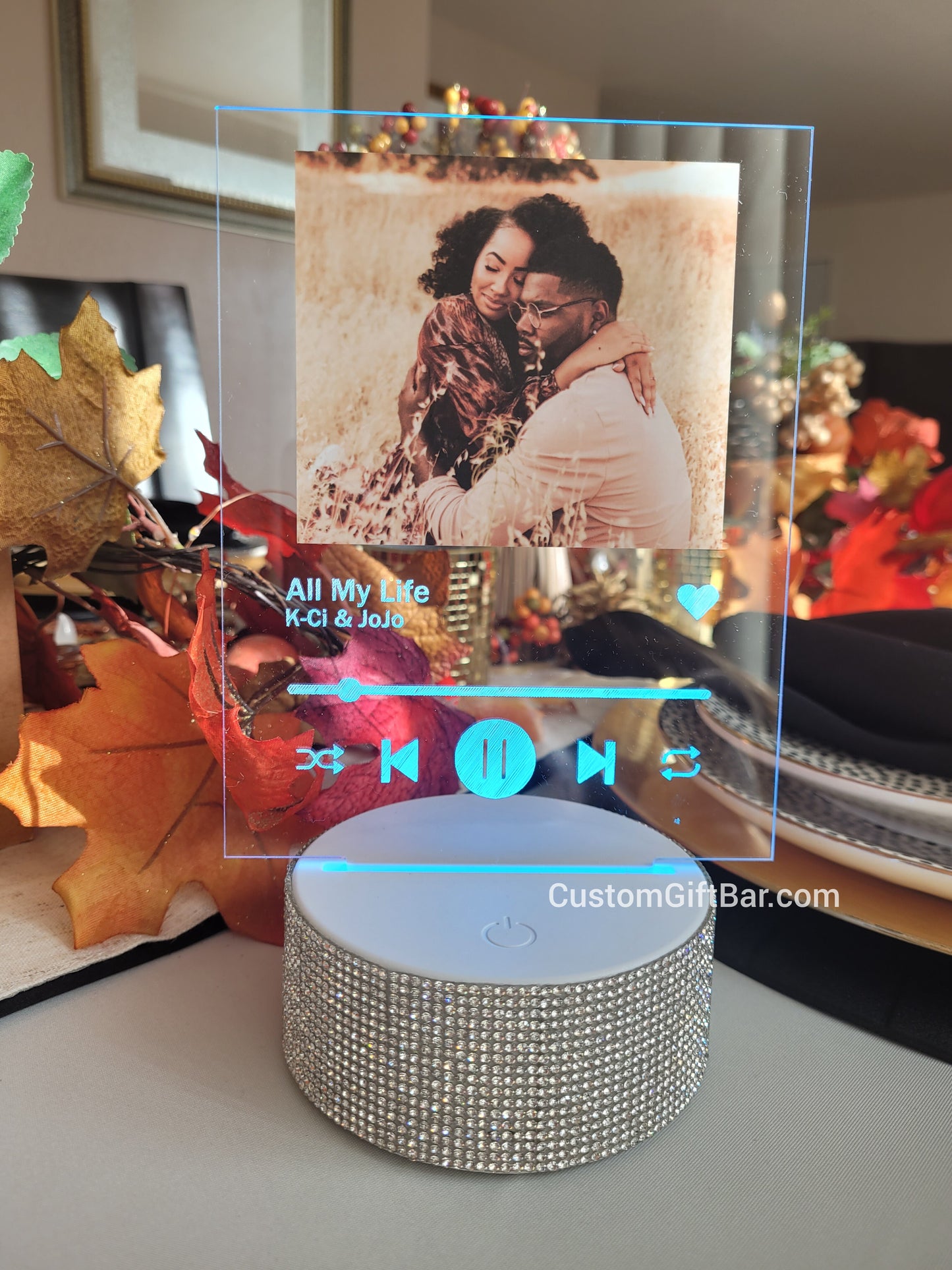 Personalized Couples Song Plaque Light