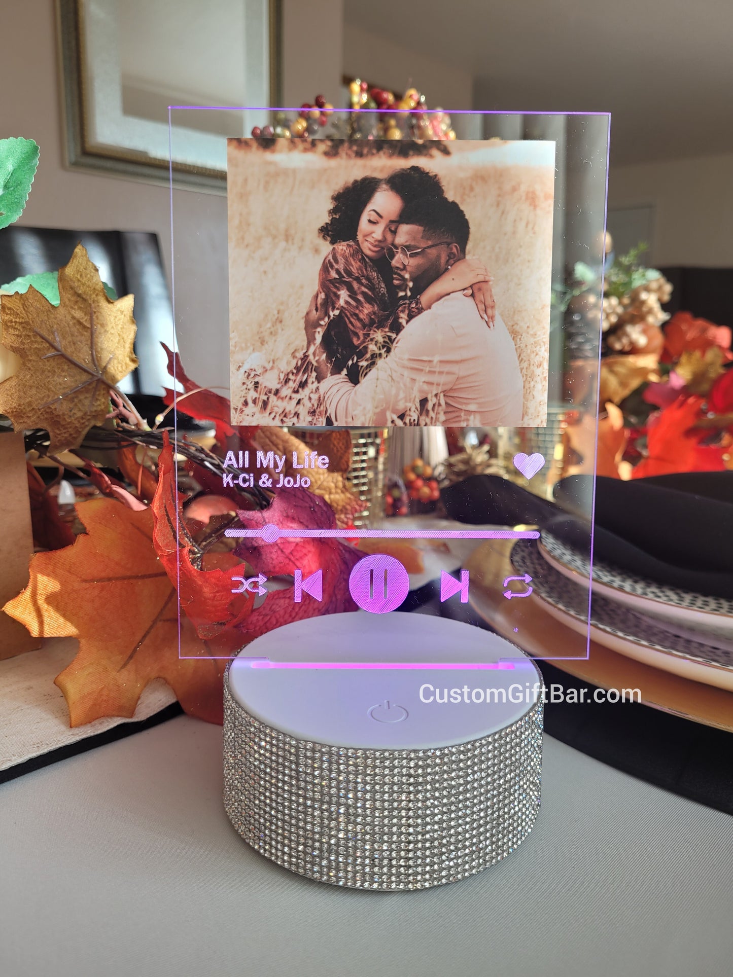 Personalized Couples Song Plaque Light