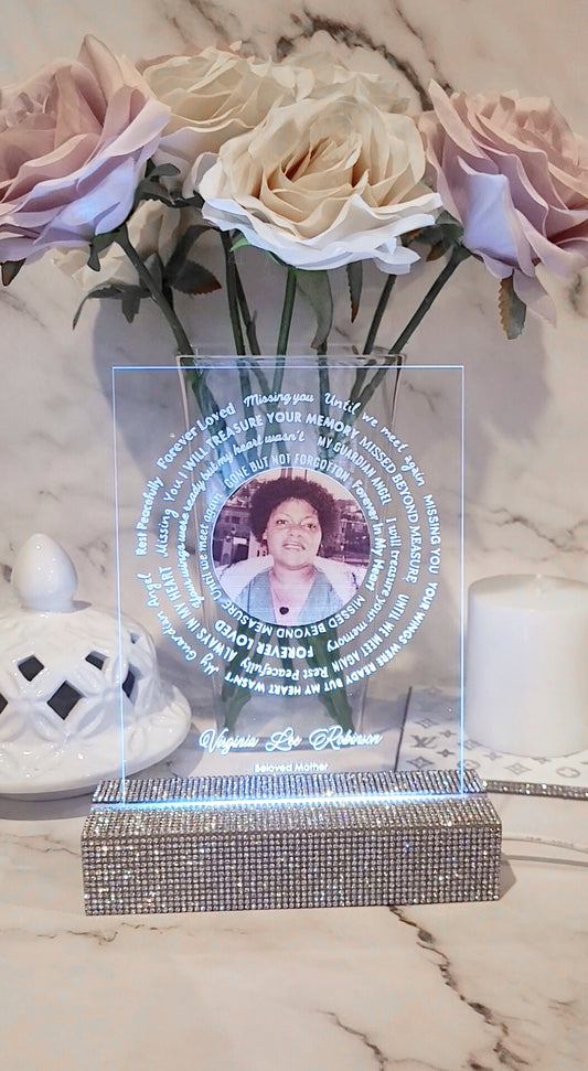 Memorial Photo Keepsake LED Plaque