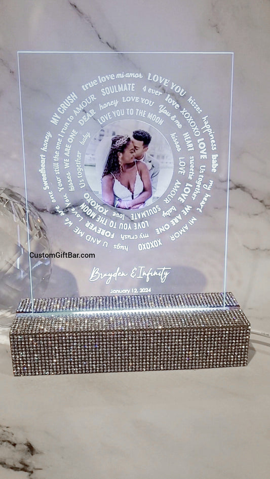 Love Affirmations Photo LED Plaque