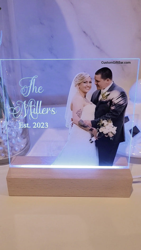 Wedding-Engaged Photo Light Mini Sign