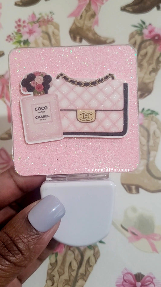 Glitter Designer Night Light-Pink and Black